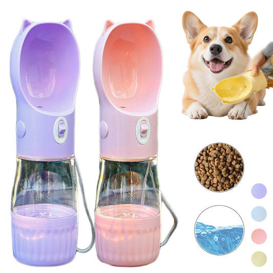 2 In 1 Portable Dog Water Bottle For Small Big Dogs And Cats For Outdoor