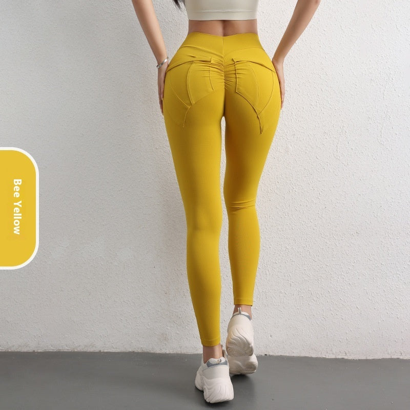 High Waist Hip Lift Yoga Pants With Pockets