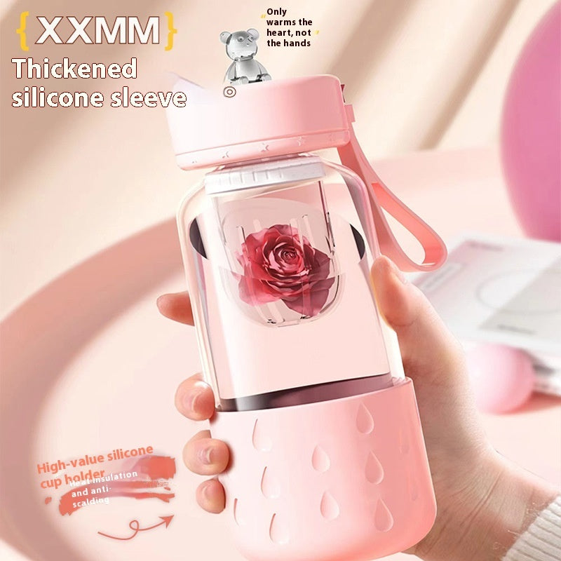 Magnetic Tea-Water Separation Glass Infuser Tumbler