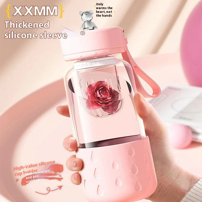 Magnetic Tea-Water Separation Glass Infuser Tumbler