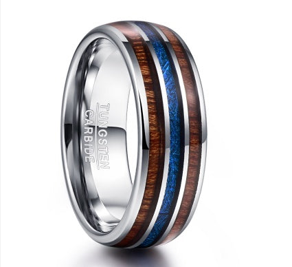 8MM Hawaiian Koa Wood Men Ring