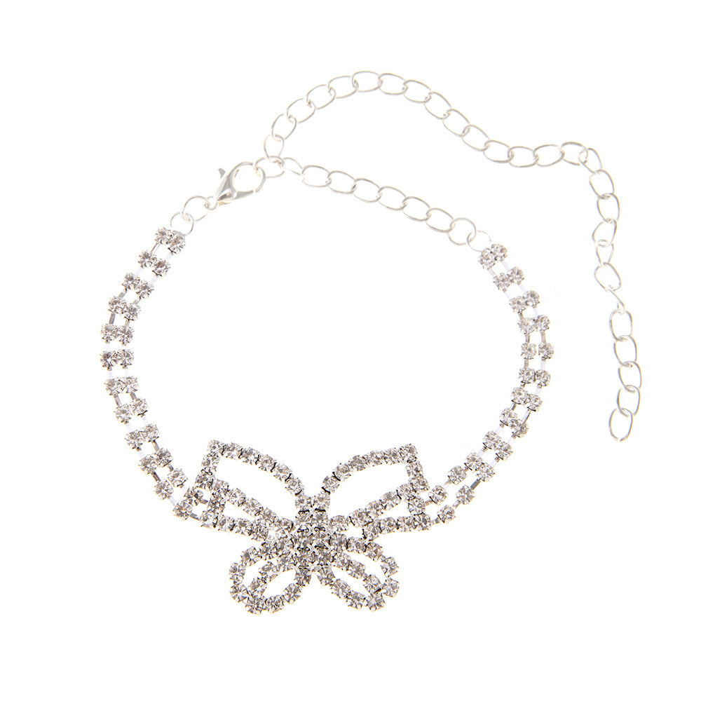 Multilayer Full Diamond Rhinestone Anklet
