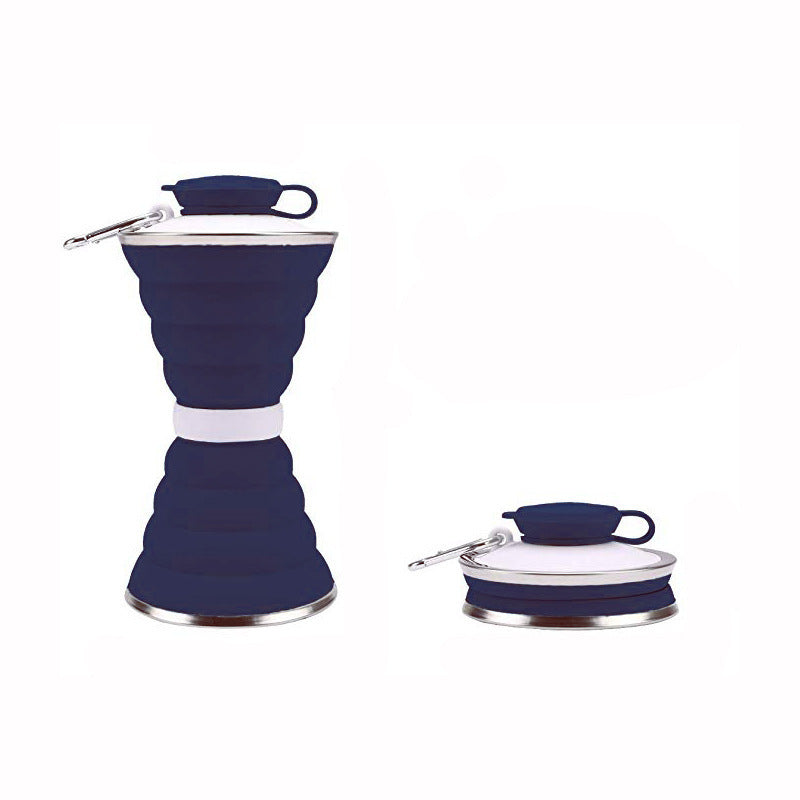 500ML Silicone Water Bottle Cup  For Outdoor