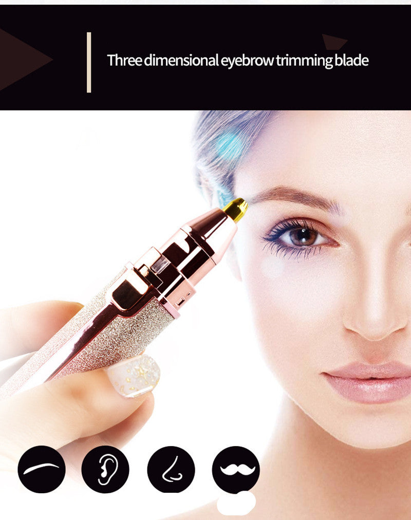Lipstick Shaped Automatic Eyebrow Trimming Shaver For Ladies