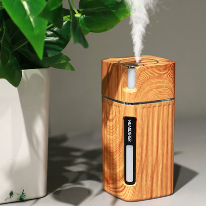 Ultrasonic Wood Grain Electric Humidifier & Essential Oil Diffuser
