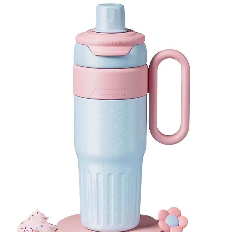 780 mL Gradient Double-Wall Thermal Cup – Stainless Steel with Lid & Straw