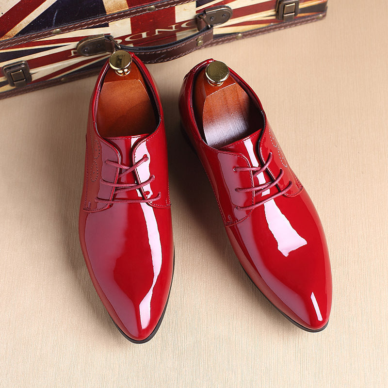 Men Slip-on Leather Casual Dress Shoes