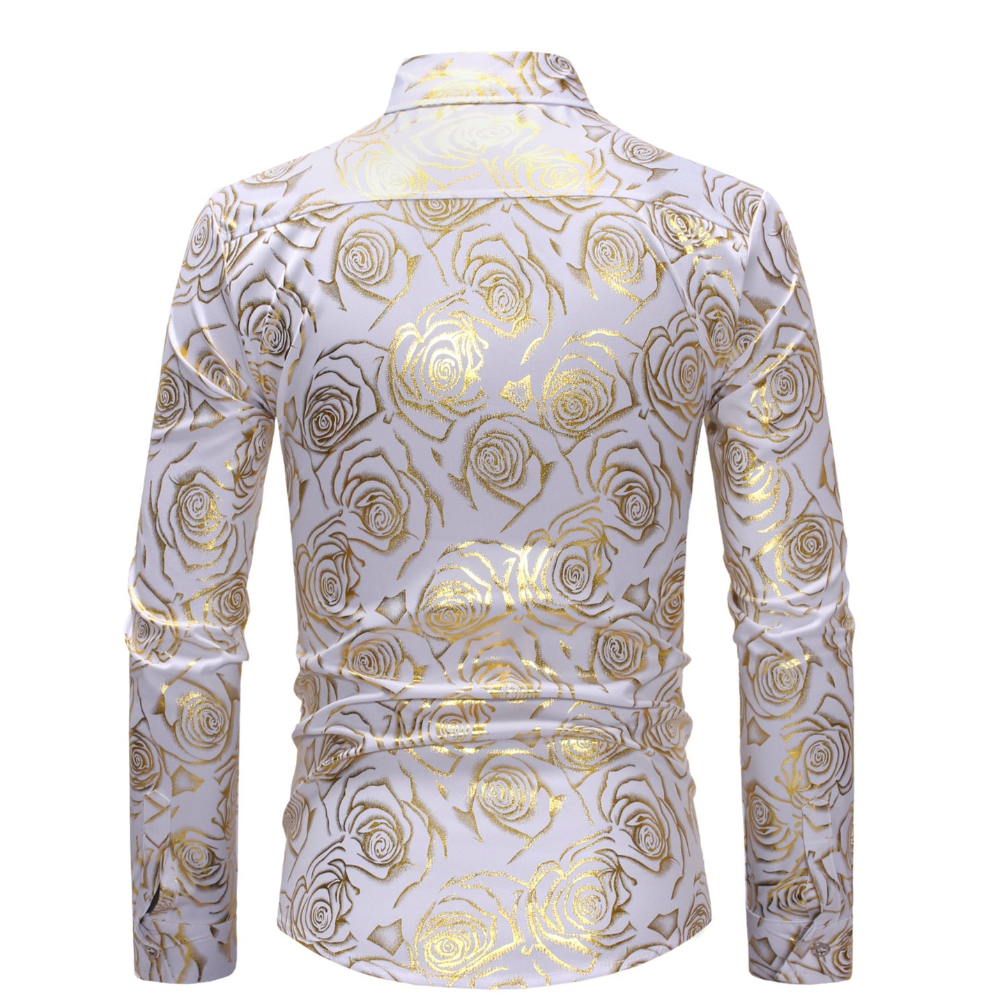 Fashion Floral Printed Men's Casual Long Sleeve Shirt