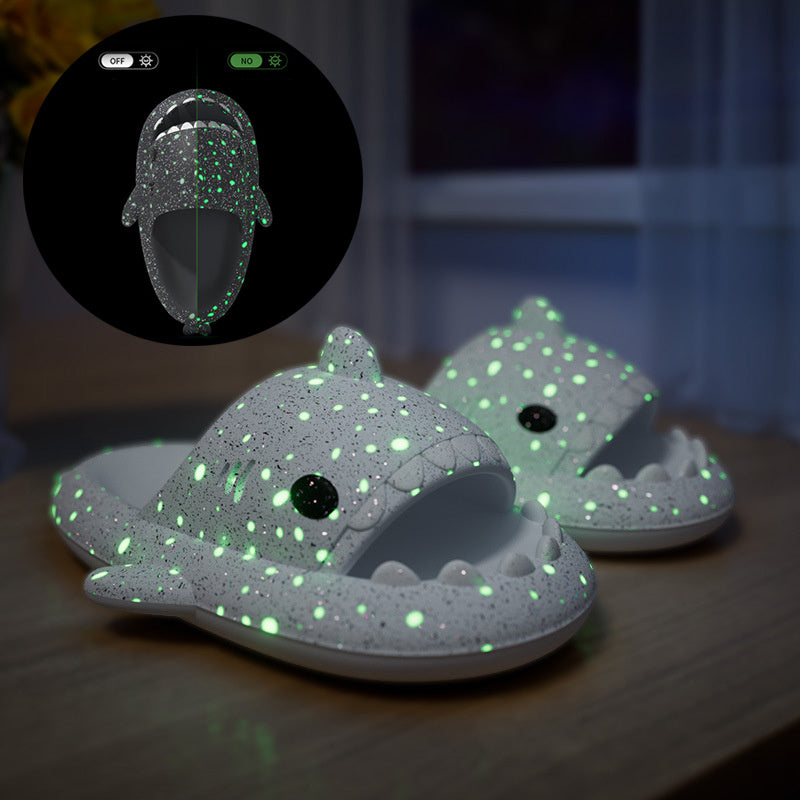 Shark Slippers With Starry Night Light Design Bathroom Slippers For Women