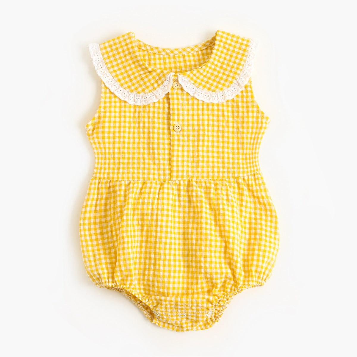 Simple And Creative Plaid Baby Onesie