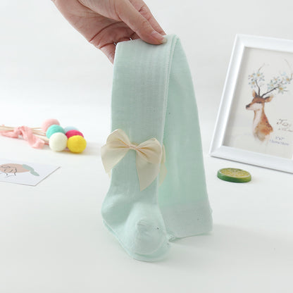 Children's Pantyhose Big Bow Mesh