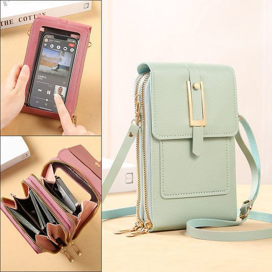 Transparent Multifunctional Touch Screen Phone Crossbody Shoulder Bag