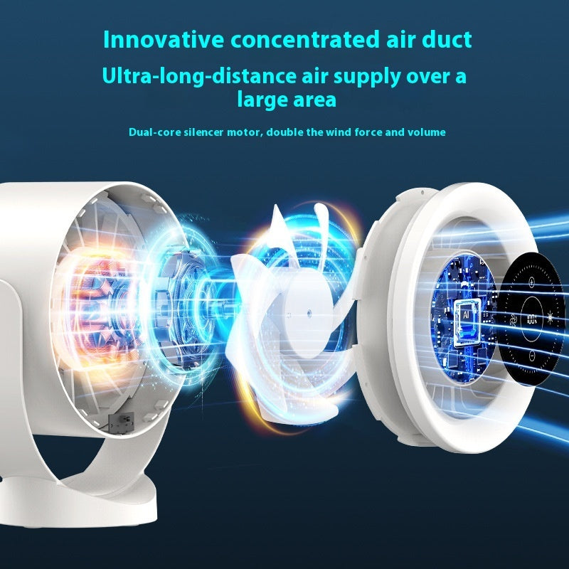 3-in-1 Rechargeable Adjustable Fan & LED Light – Desktop, Wall-Mount, USB Table Fan