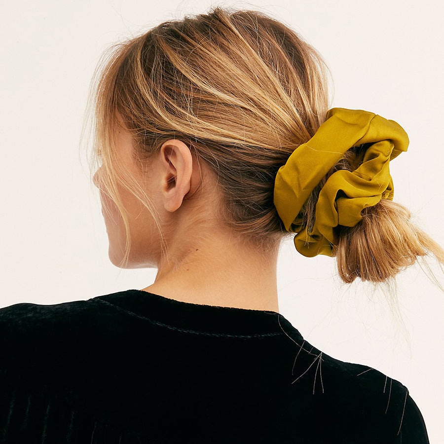 Smooth Satin Large Intestine Circle Hair Tie