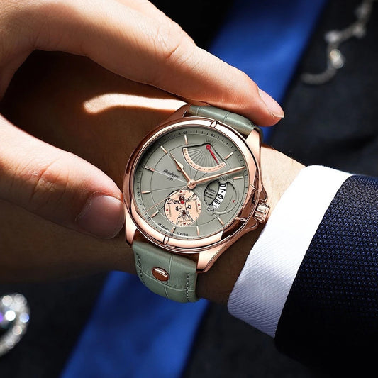 Men's Waterproof Calendar Thin Quartz Watch