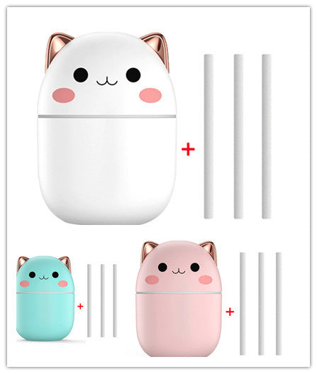 Cute Cat Ultra-Silent USB Cool Mist Humidifier & Aromatherapy Air Purifier