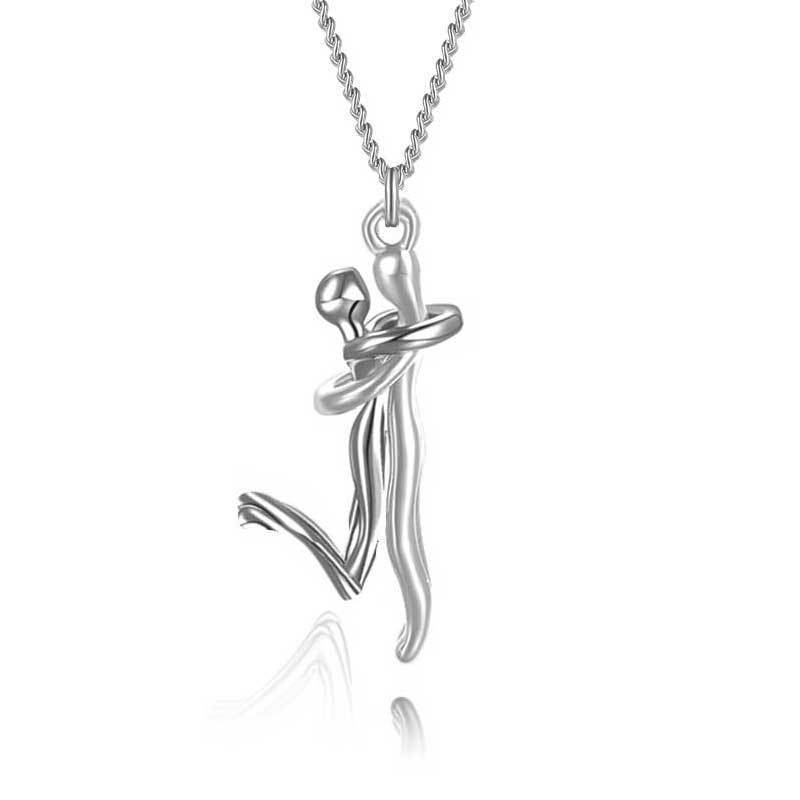 Couple's Humanoid Hug Necklace