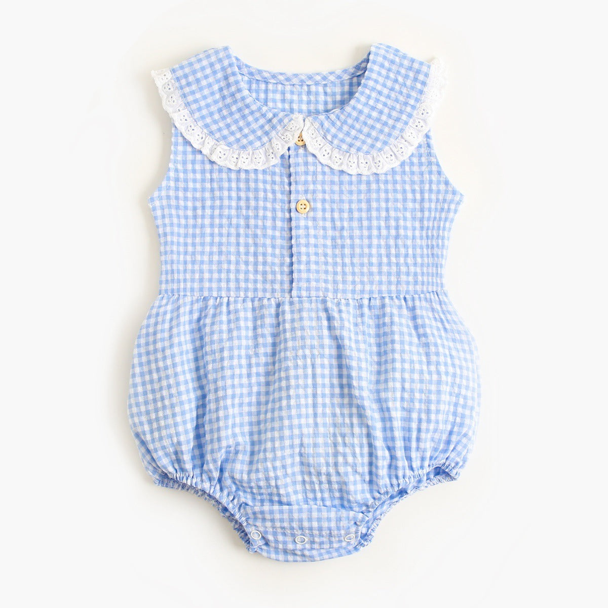 Simple And Creative Plaid Baby Onesie