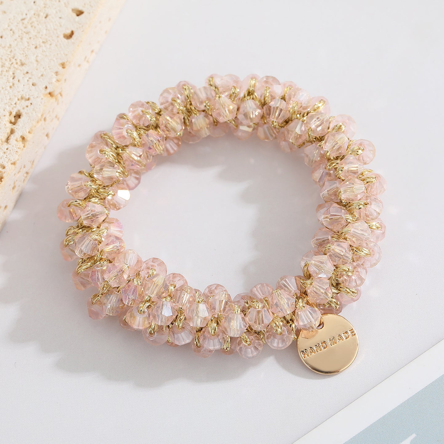Multicolor Crystal Pearl Hair Ring