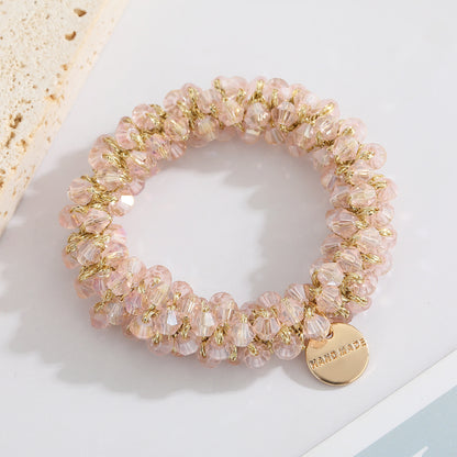 Multicolor Crystal Pearl Hair Ring