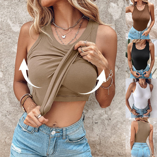 Women's Round Sleeveless Top