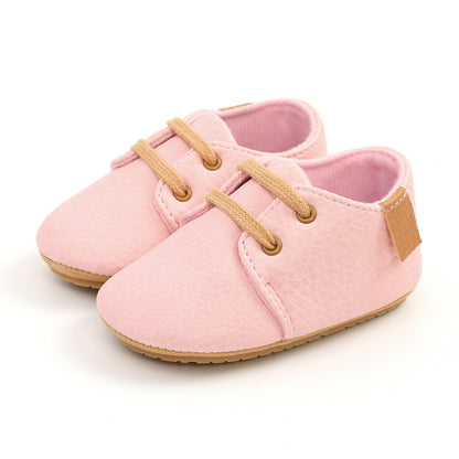 Small Leather Baby Walking Shoes