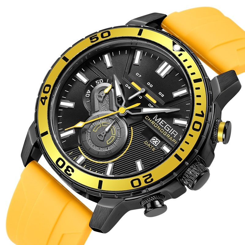 Multi-function Chronograph Calendar Sports Men's Watch