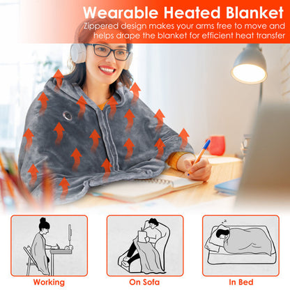 Wearable USB Heated Shawl With 3 Adjustable Levels