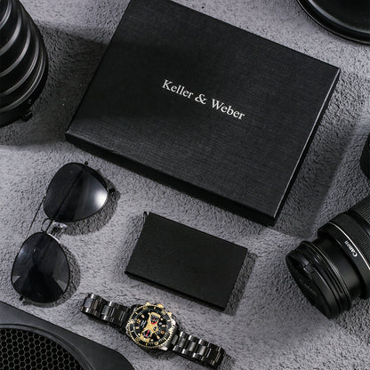 Men's Quartz Watch, Sunglasses And Gift Box