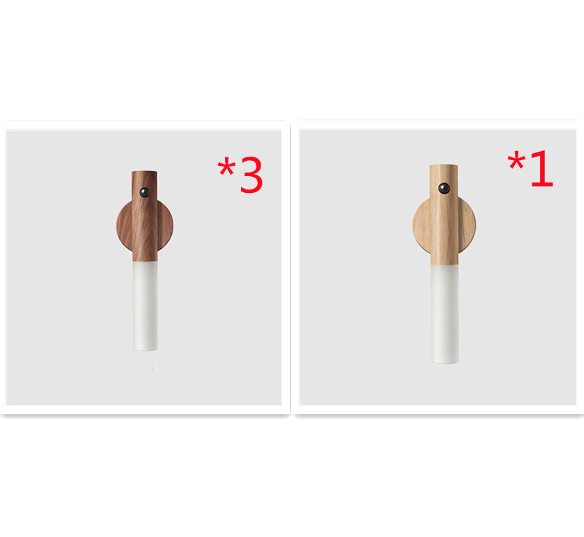 Auto LED USB Rechargeable Magnetic Wooden Night Light