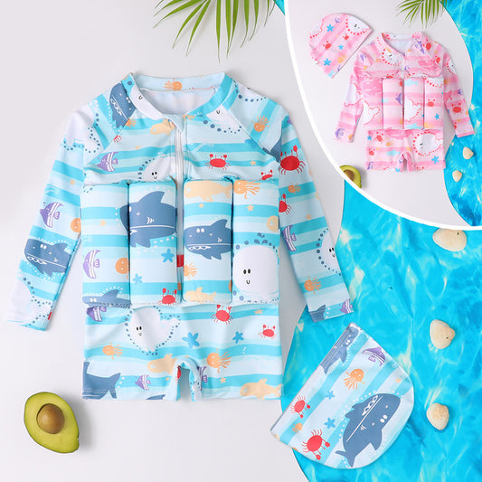 Girls And Boys One-piece Buoyancy Swimsuit