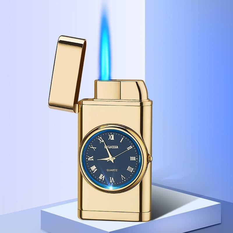 Real Dial Inflatable Windproof Lighter Men's Watch Gift