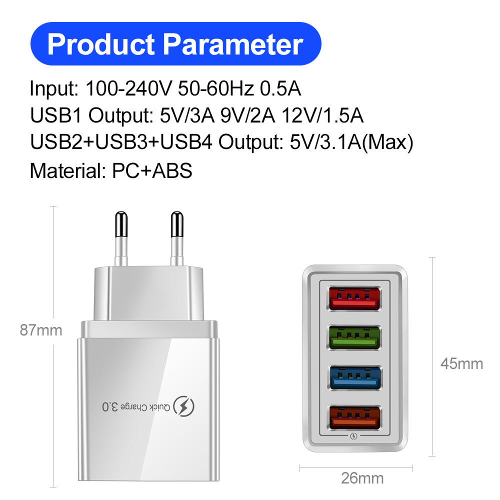 Quick 4 Slot Portable Charger