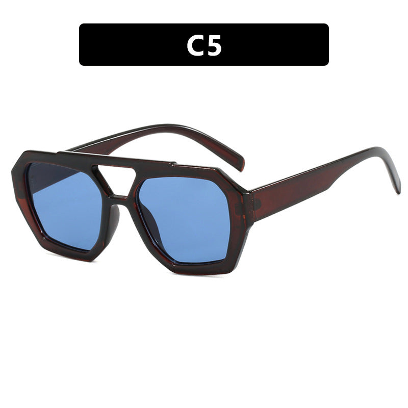 Ins Big Frame Leopard Beach Vacation Glasses
