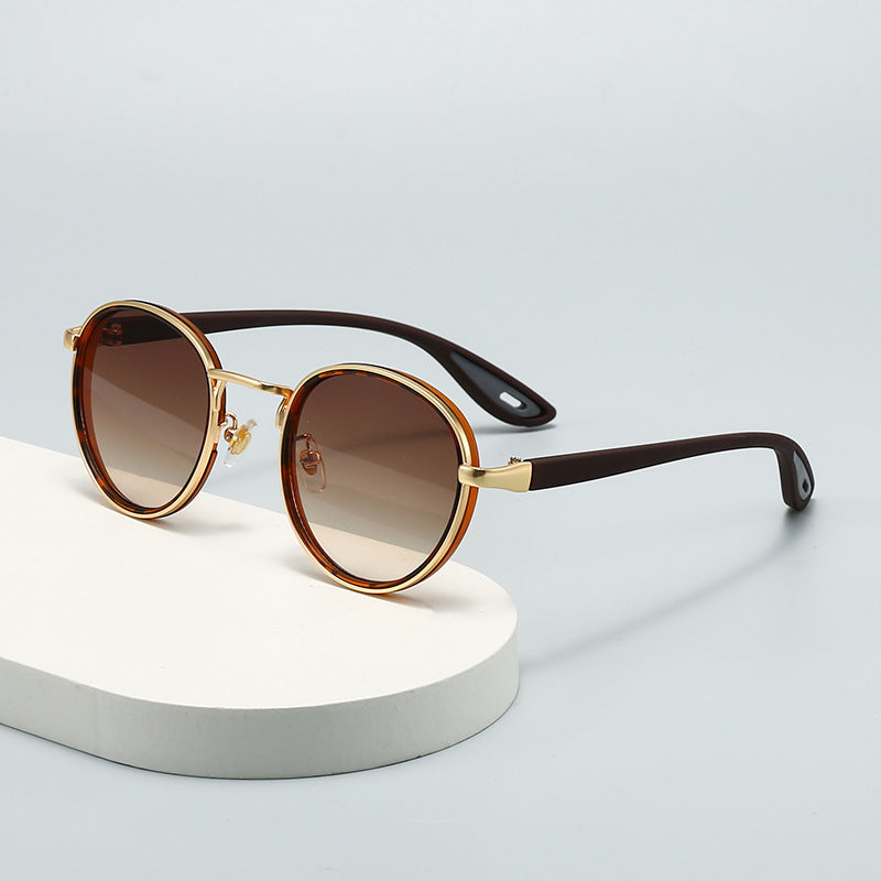 Women's Simple All-match Vintage Round Frame Sunglasses