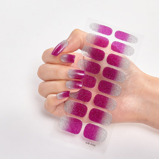 16 Small Gradient Onion Powder Nail Stickers