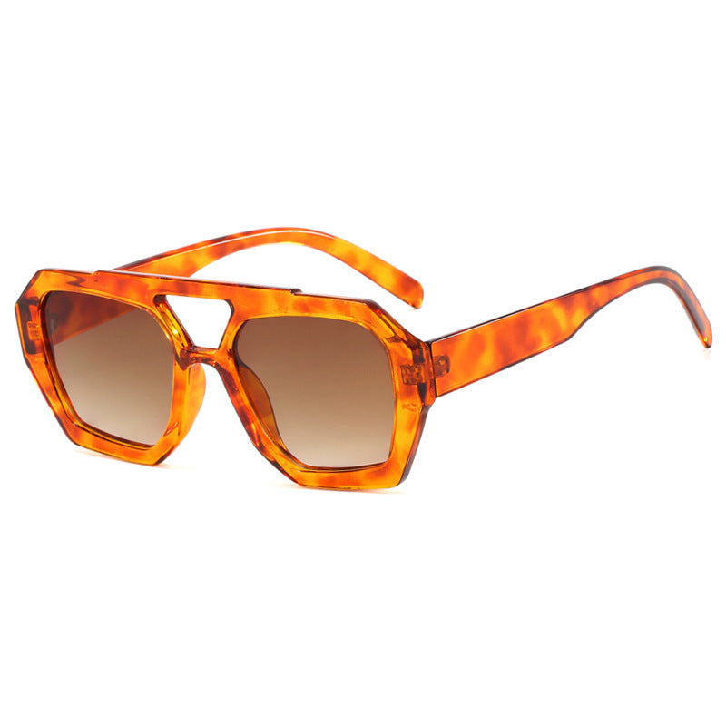 Ins Big Frame Leopard Beach Vacation Glasses