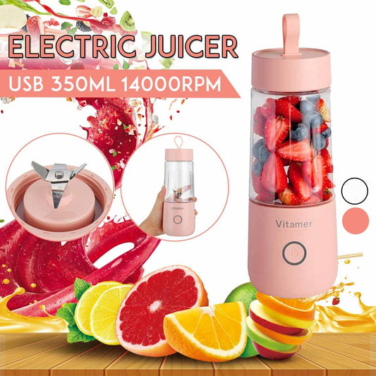 350ml Portable USB Rechargeable Blender – Personal Smoothie Juicer & Mixer Cup