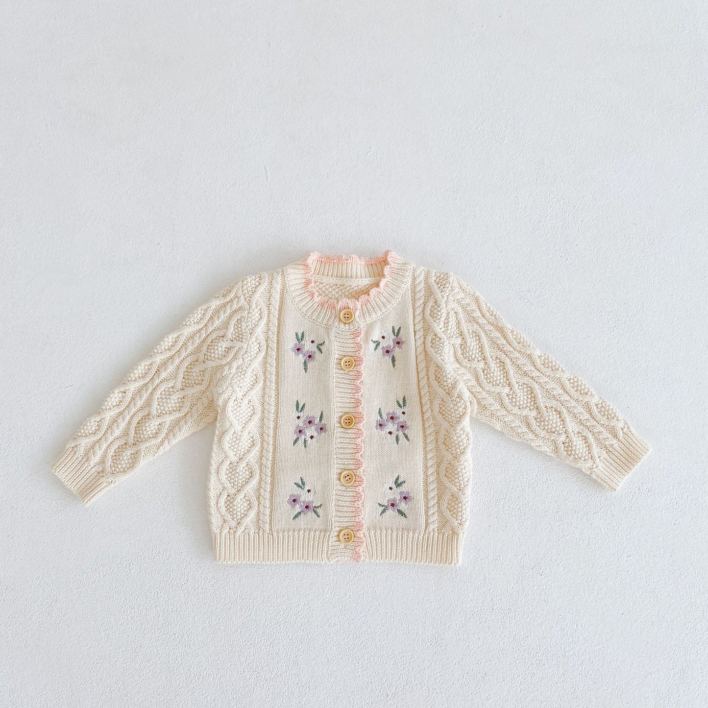 Baby Girl Flower Embroidered Coat