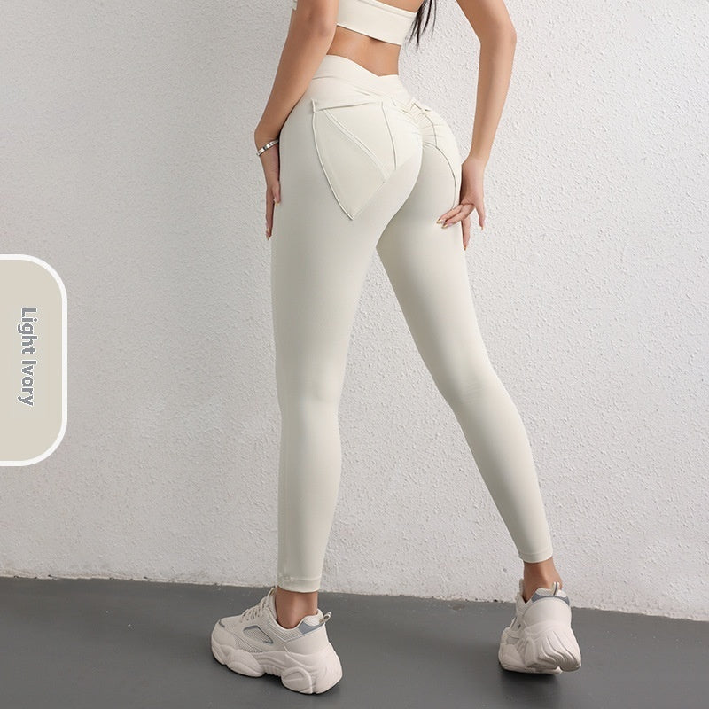 High Waist Hip Lift Yoga Pants With Pockets