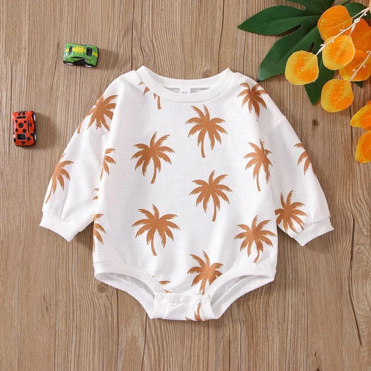 Children Long-sleeved Triangle Breathable Plaid Romper