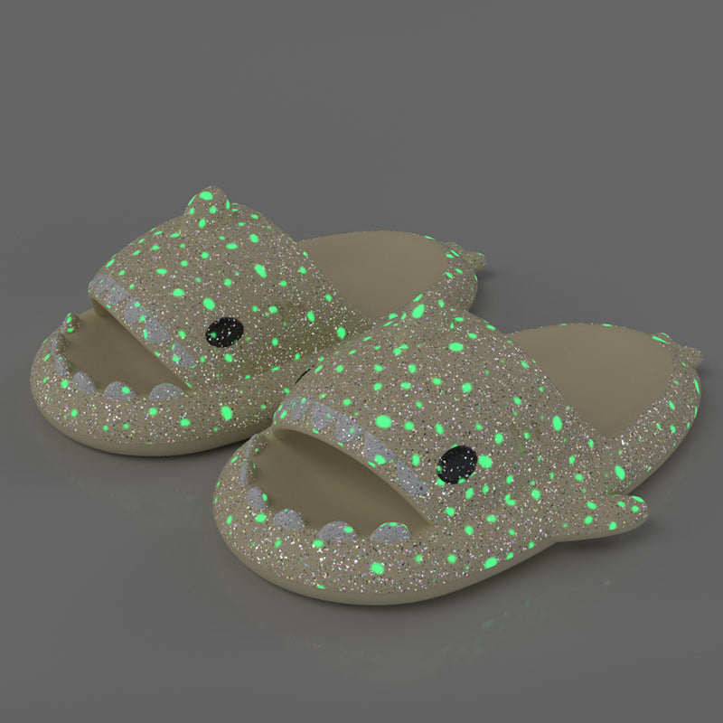 Shark Slippers With Starry Night Light Design Bathroom Slippers For Women