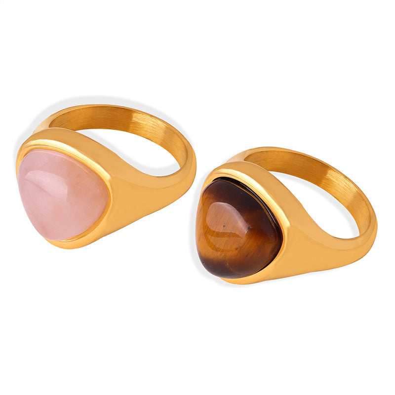 Retro Luxury Elegant Titanium Steel Ring