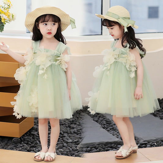 Children's New Flower Sundress Costume