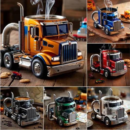 Durable Handcrafted Semi-Truck Coffee Mug
