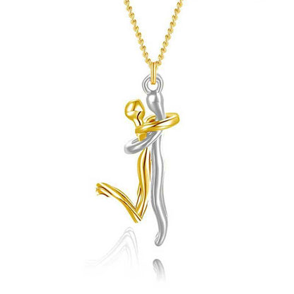 Couple's Humanoid Hug Necklace