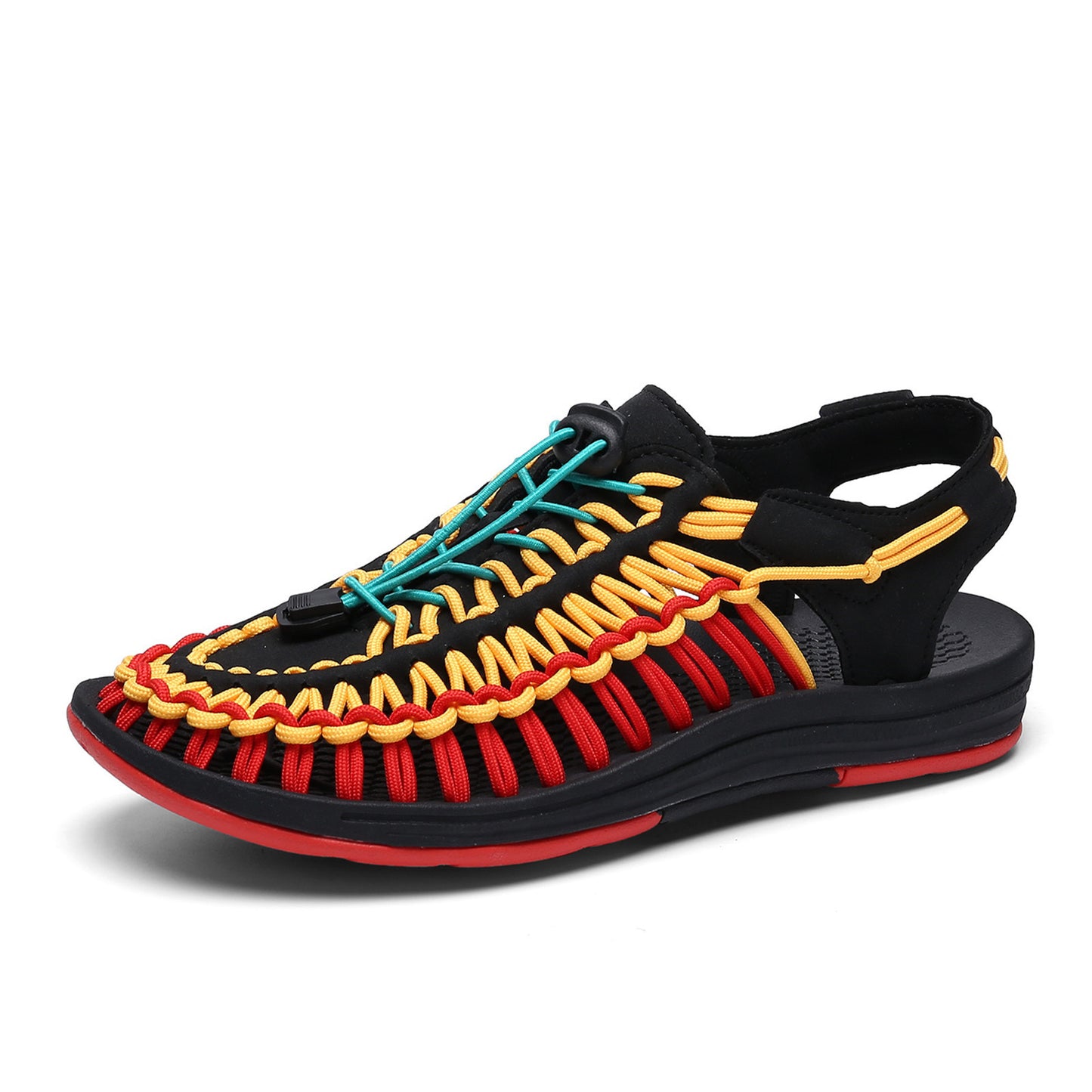 Woven Drawstring Tie Roman Shoes