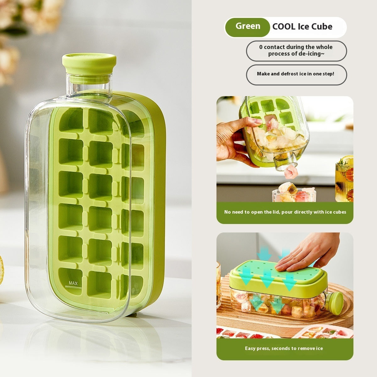 One-Click Molding Cooling Cup And Instant Ice Maker with Zero-Contact