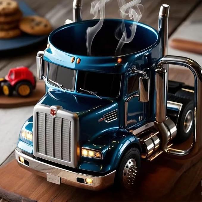 Durable Handcrafted Semi-Truck Coffee Mug