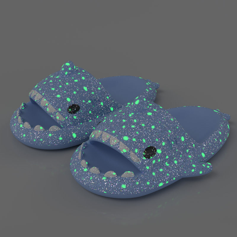 Shark Slippers With Starry Night Light Design Bathroom Slippers For Women